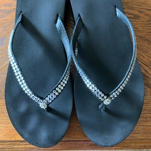Yellow Box rhinestone flip flops 9